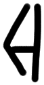 Sign A308, tracing from ARKH 7