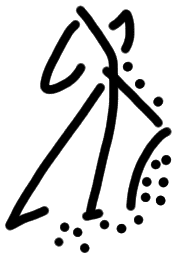 Sign A569, tracing from KH 9
