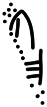 Sign A628, tracing from KH 37