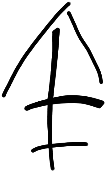 Sign A629, tracing from KH 73