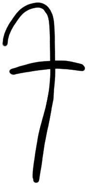 Sign A705 F, tracing from HT 8b