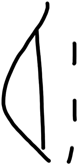 Sign A7093 L, tracing from KN 28b